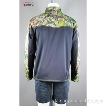 Mænds Hunting T-Shirt med Standcollar